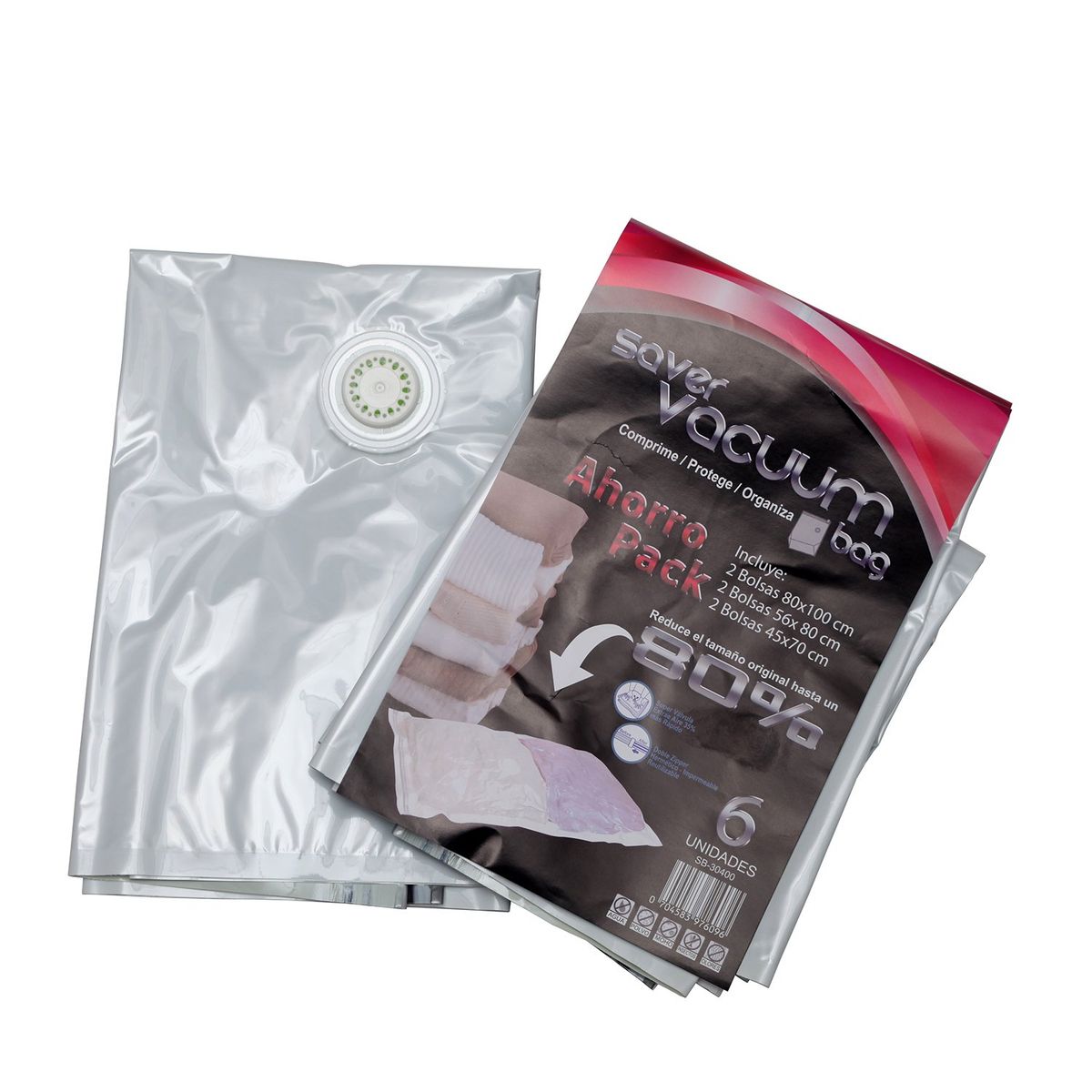 SAVER VACUUM BAG - Pack 6 Bolsas Ahorra Espacio SVB