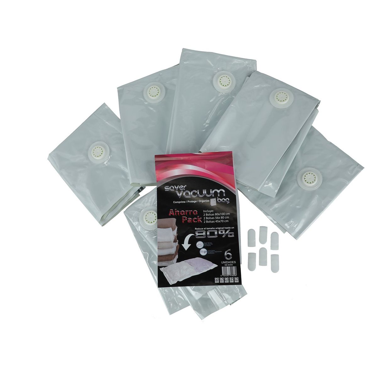 SAVER VACUUM BAG - Pack 6 Bolsas Ahorra Espacio SVB