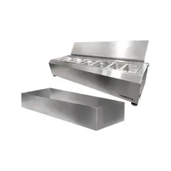 VERSATILE - Salsera 6 estaciones con bandeja frio inox