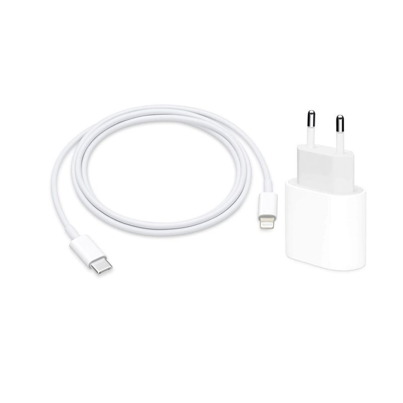 OEM - Adaptador cargador mas cable C a Lightning para Iphone 20W