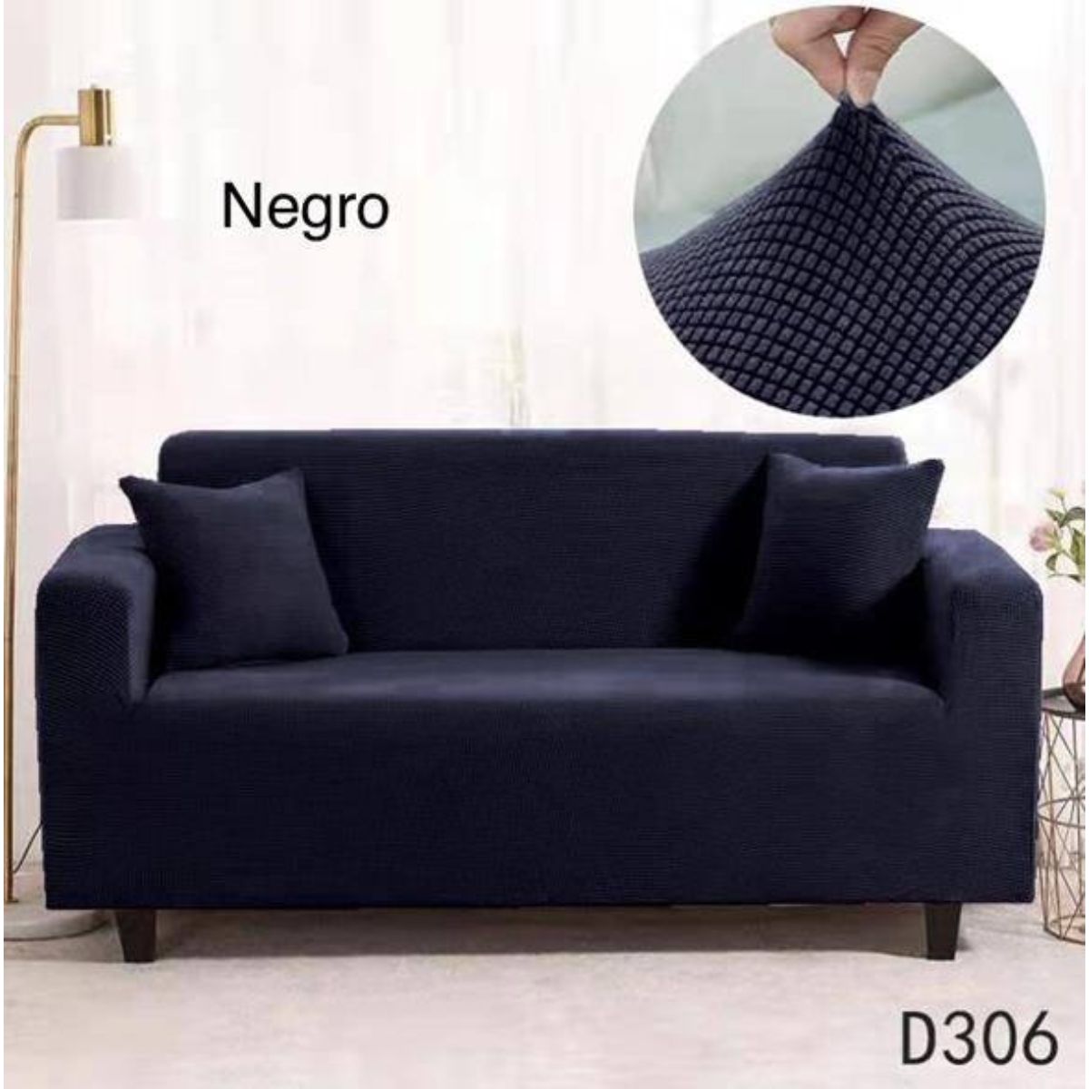 GENERICO - Fundas Sillon Sofa Texturizada Y Elasticadas 3 Cuerpos