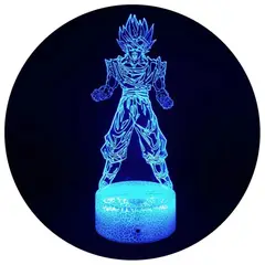 3DILUTION - Lámpara 3D Gokú Super Sayayin Base Agrietada