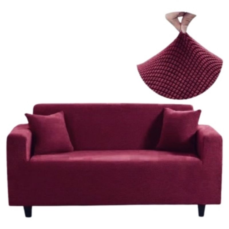 GENERICO - Fundas Sillon Sofa Texturizada Y Elasticadas 3 Cuerpos