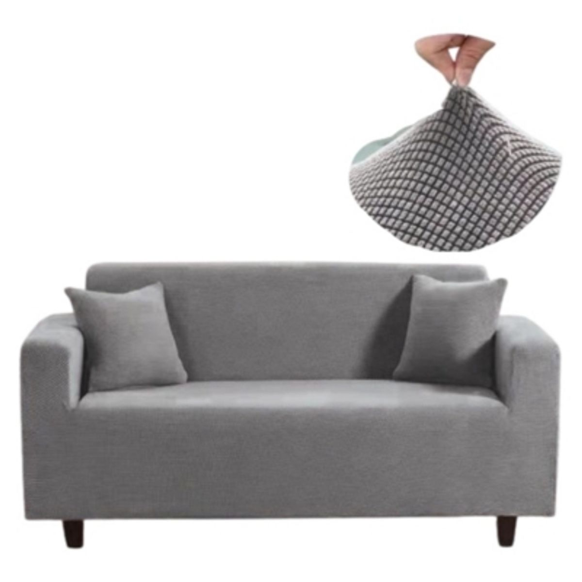 GENERICO - Fundas Sillon Sofa Texturizada Y Elasticadas 3 Cuerpos