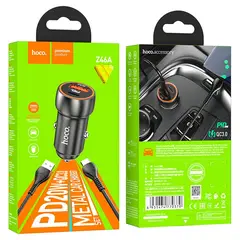 HOCO - Cargador para auto carga rápida con cable tipo C 1 MTS