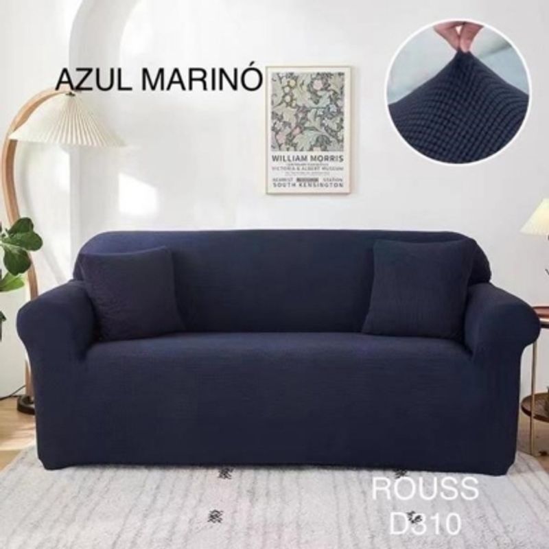 GENERICO - Fundas Sillon Sofa Texturizada Y Elasticadas 3 Cuerpos