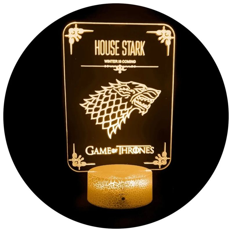 3DILUTION - Lámpara 3D Game of Thrones Stark Base Agrietada