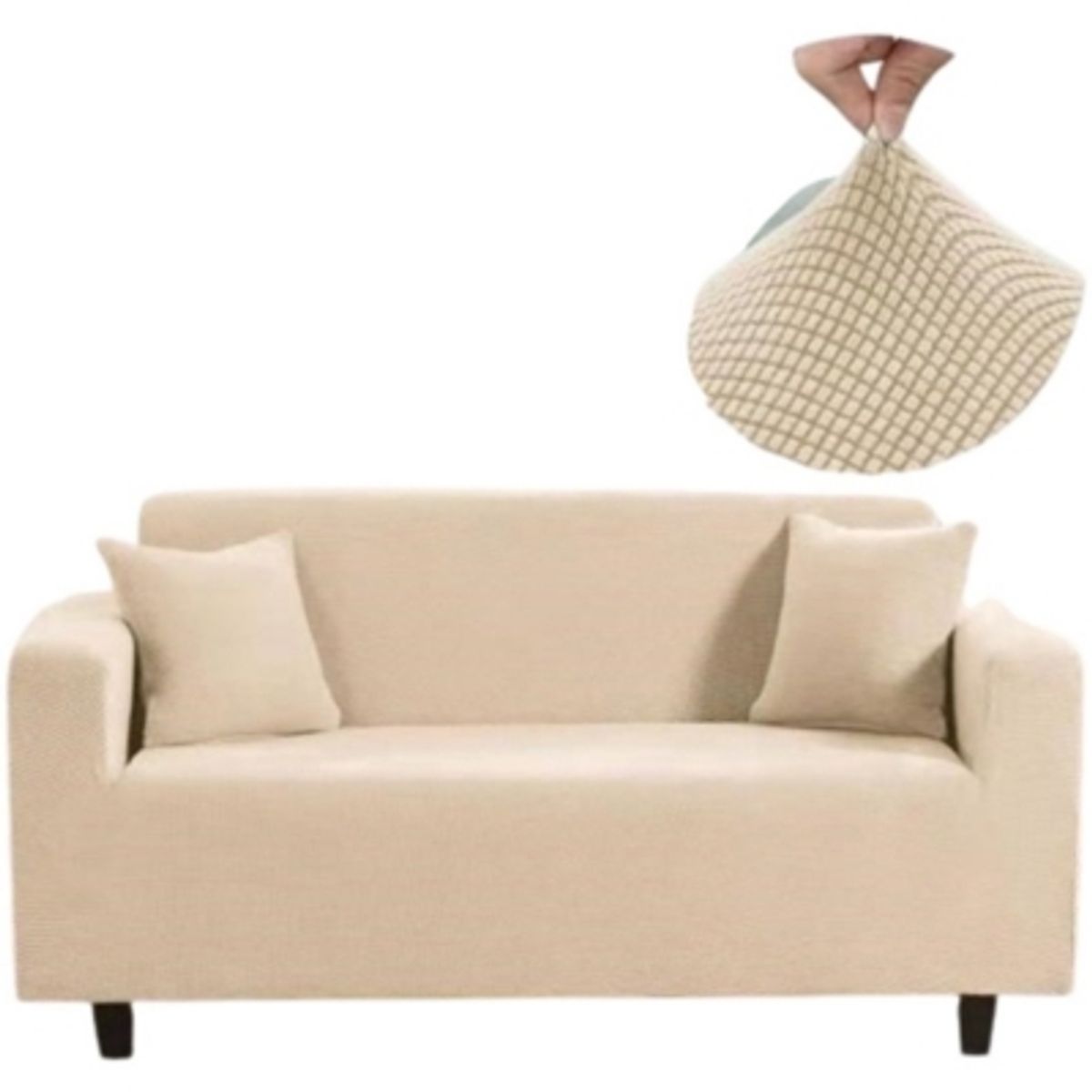 GENERICO - Fundas Sillon Sofa Elasticada Y Texturizadas 2 Cuerpos