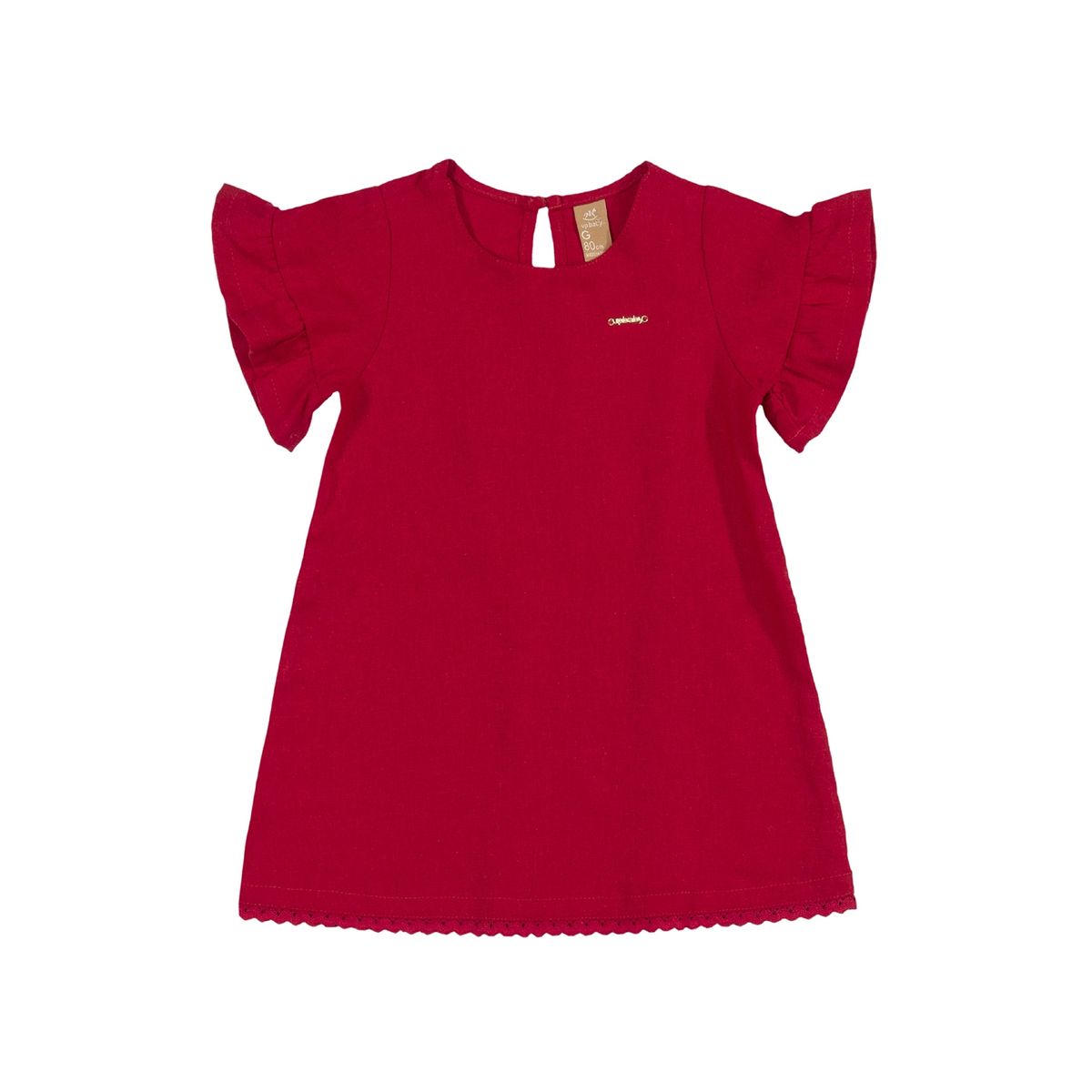 UP BABY - Vestido Lino Rojo Up Baby