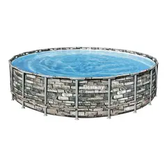 BESTWAY - Piscina Redonda Filtro + Accesorios 6.10X1.32M