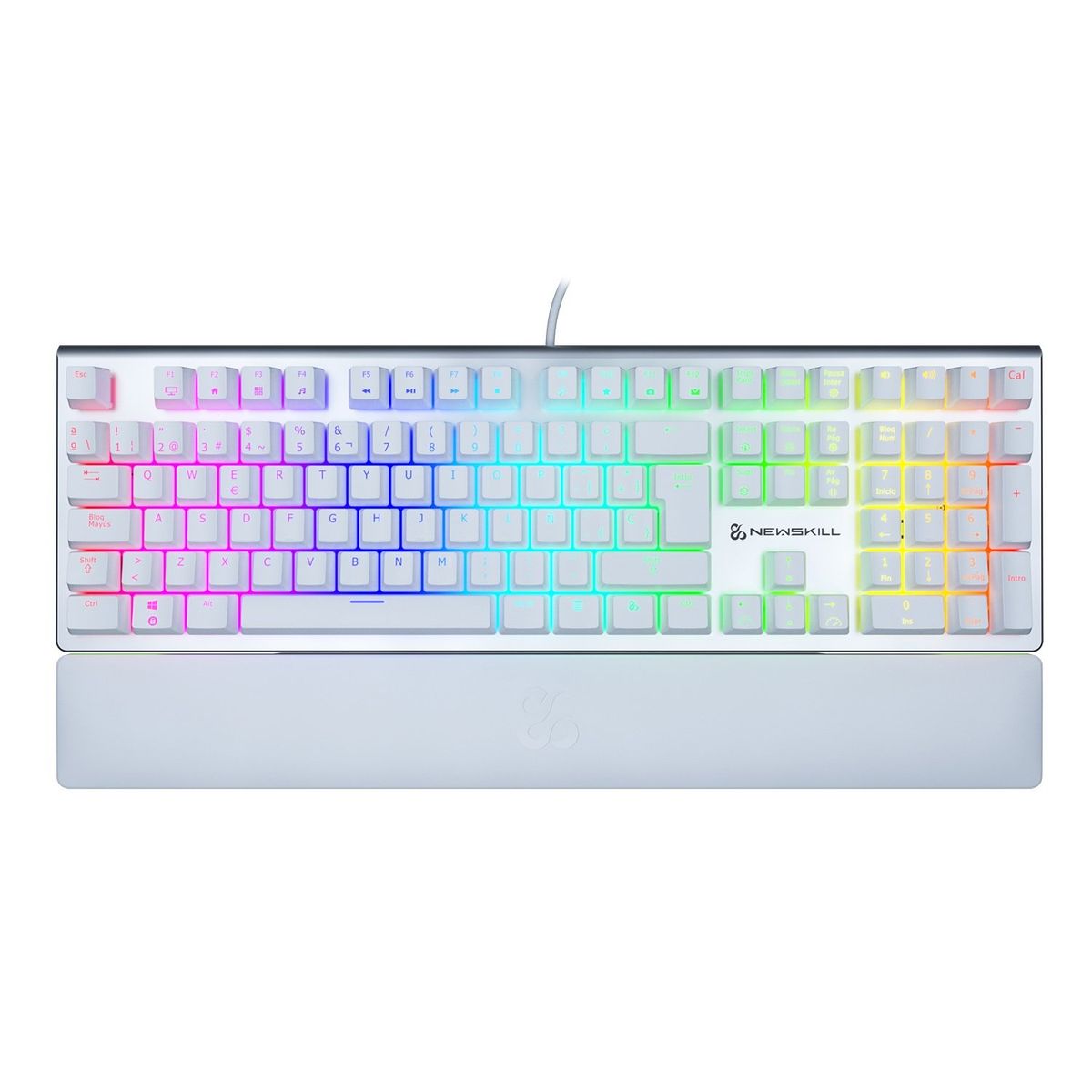 NEWSKILL - Teclado Gamer Serike Ivory-RGB Switch Outemu Red