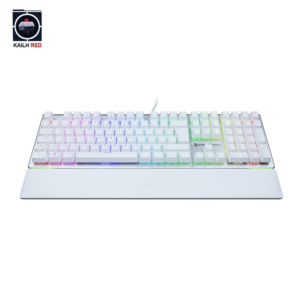 NEWSKILL - Teclado Gamer Serike Ivory-RGB Switch Outemu Red
