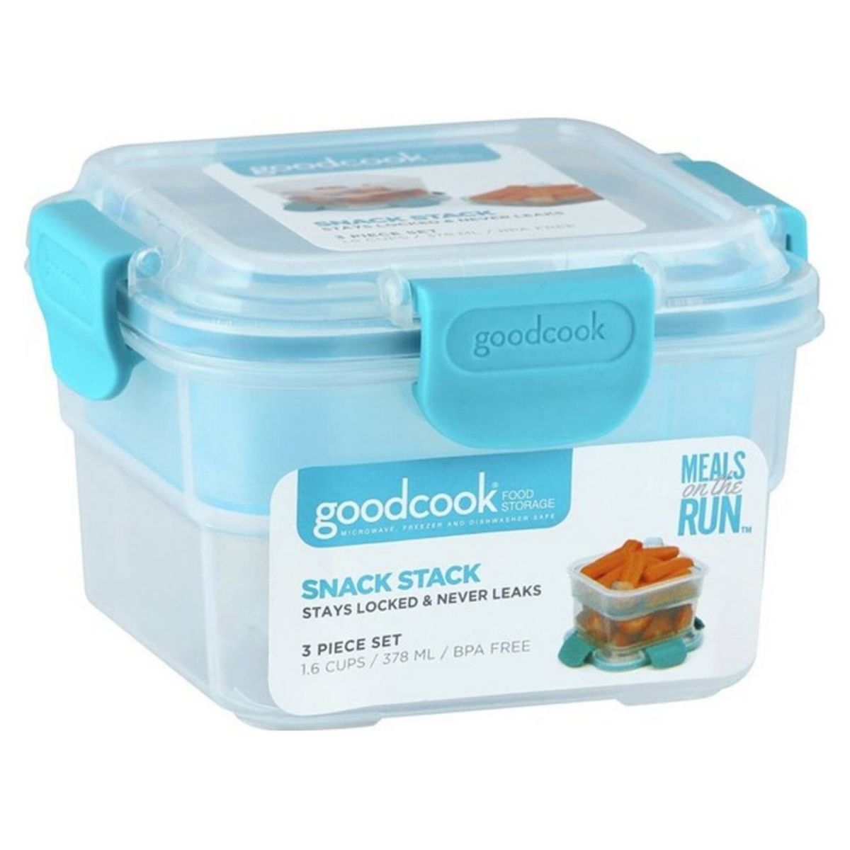 GENERICO - Contenedor almuerzo dividido con tapa clip GOODCOOK