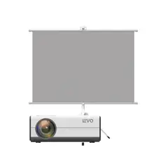 LEVO - Proyector Led Portátil PL05 + Telón 60 pulgadas