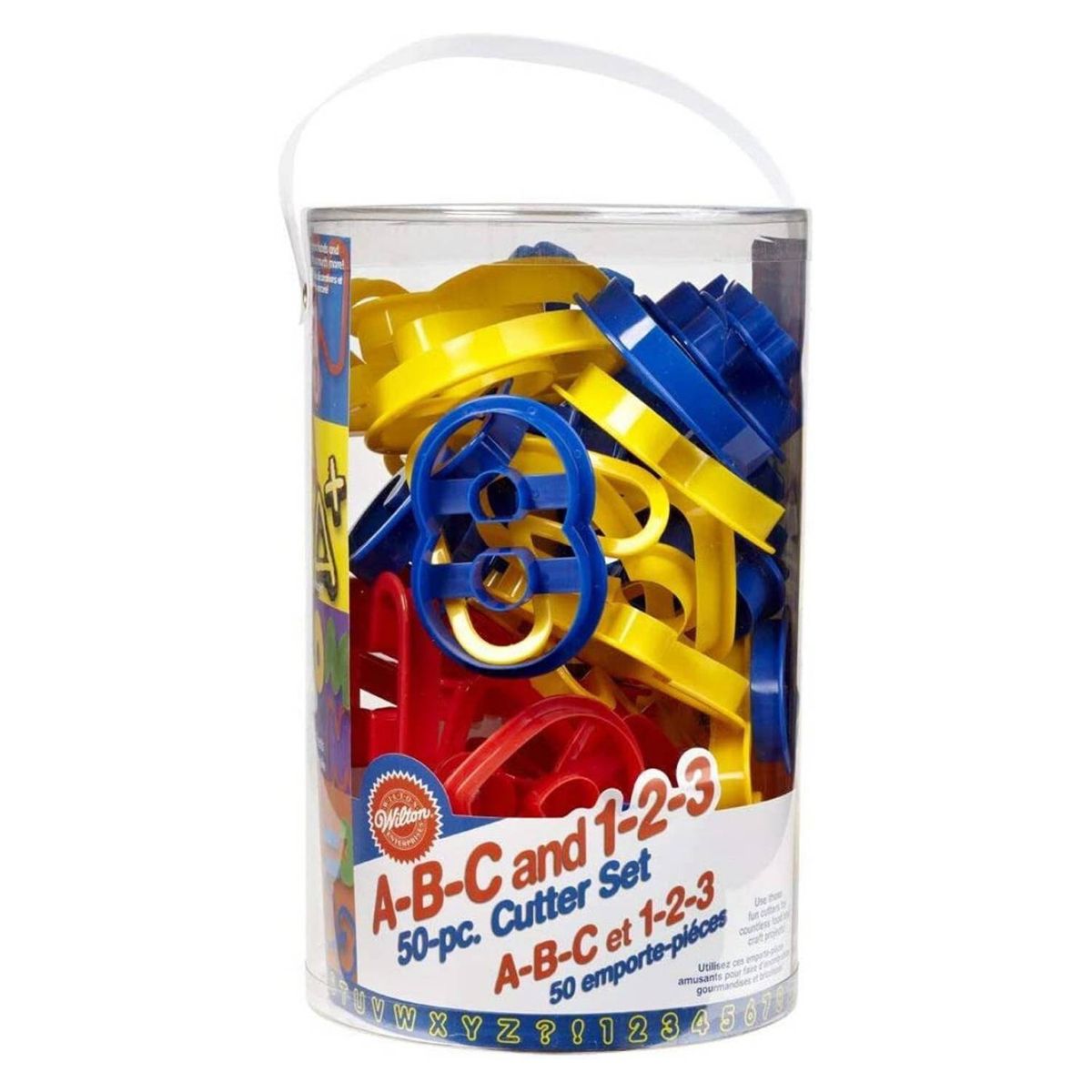 WILTON - Juego de 50 cortadores de galletas números y letra