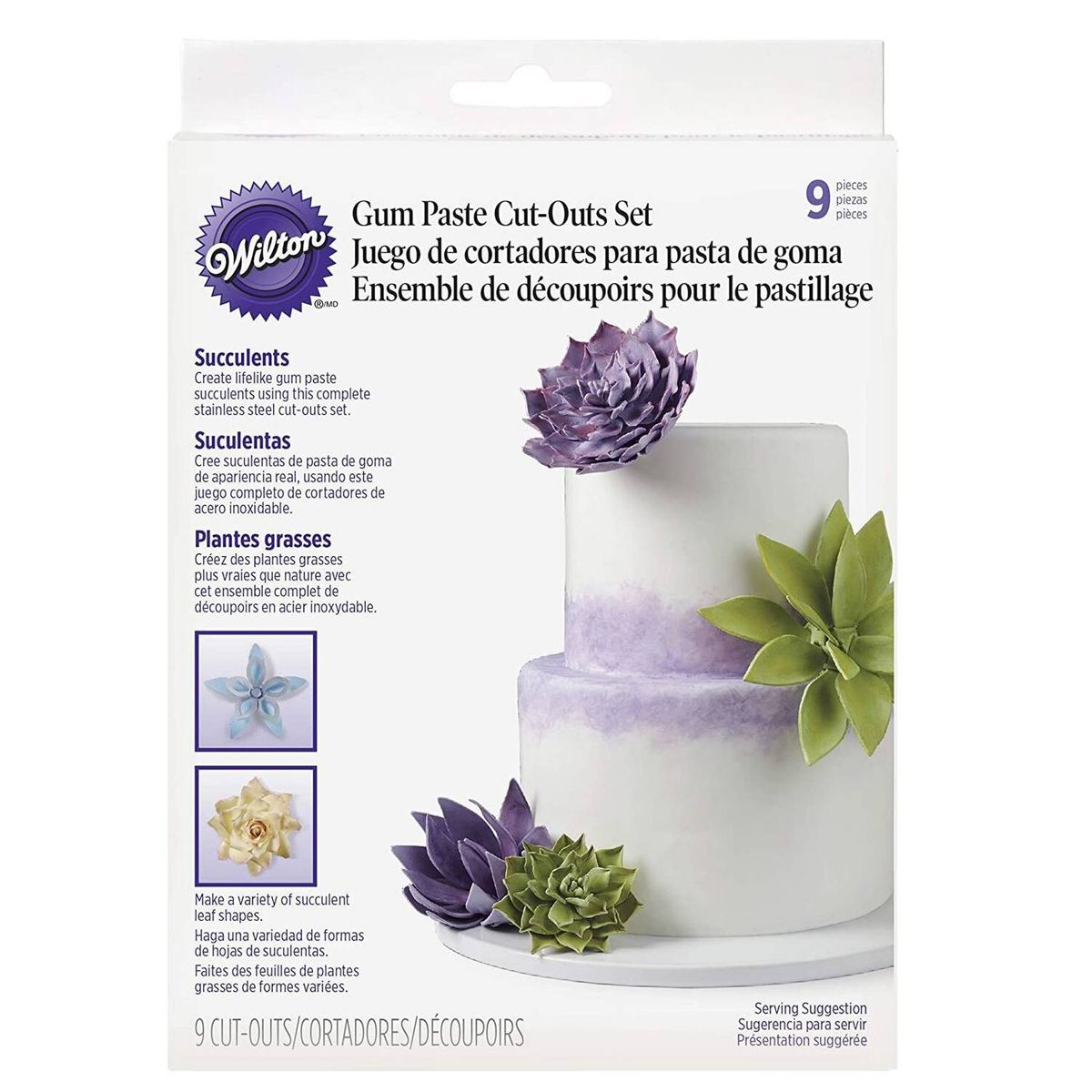 WILTON - Cortadores para pasta goma suculentas