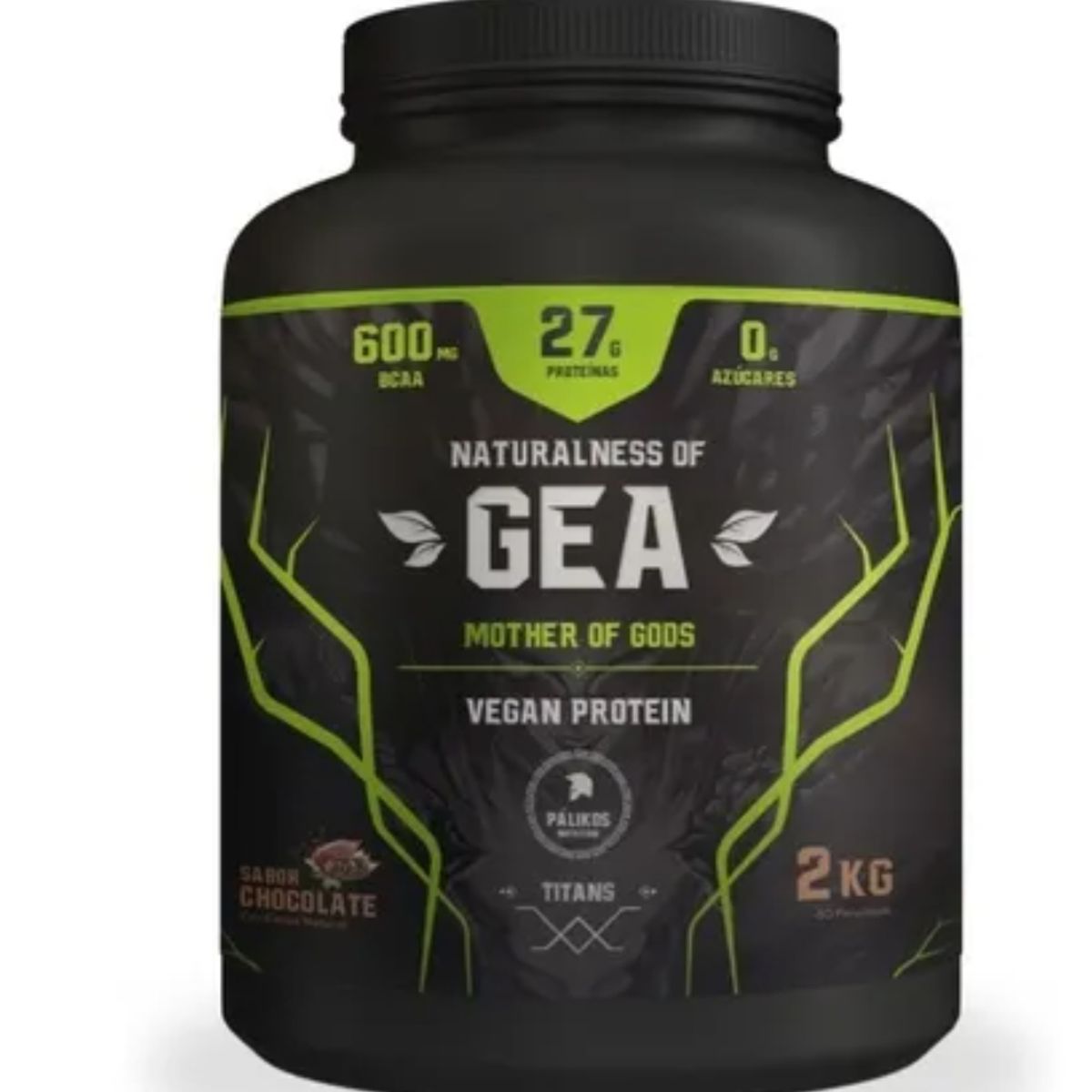 PALIKOS FITNESS - Proteina Vegana 2 kg Suplemento Sabor Chocolate (Gea Protein)
