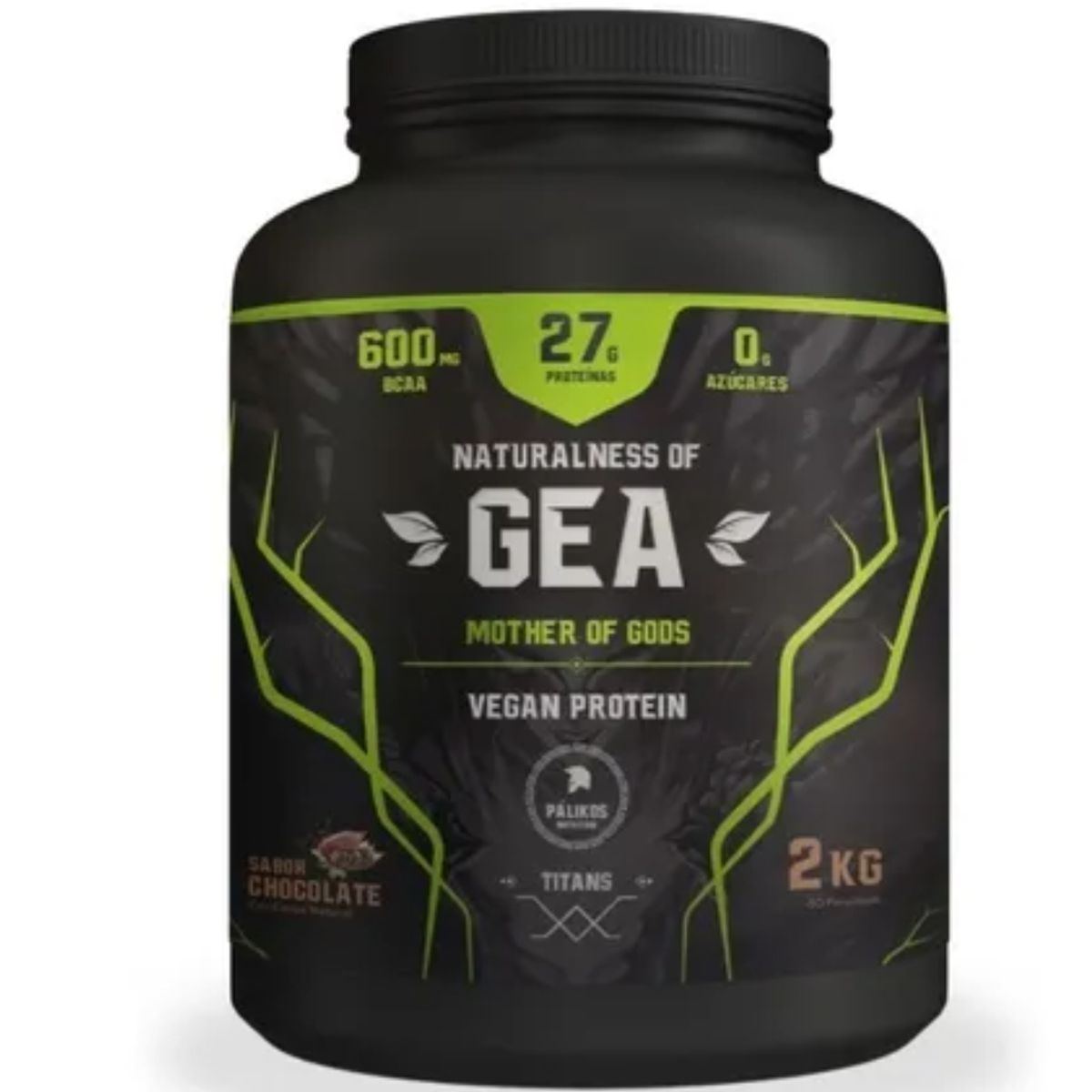 PALIKOS FITNESS - Proteina Vegana 2 kg Suplemento Sabor Chocolate (Gea Protein)