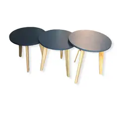 GENERICO - TRIO MESAS MADERA MESAS DE CETRO MESAS LATERALES AUXILIARES
