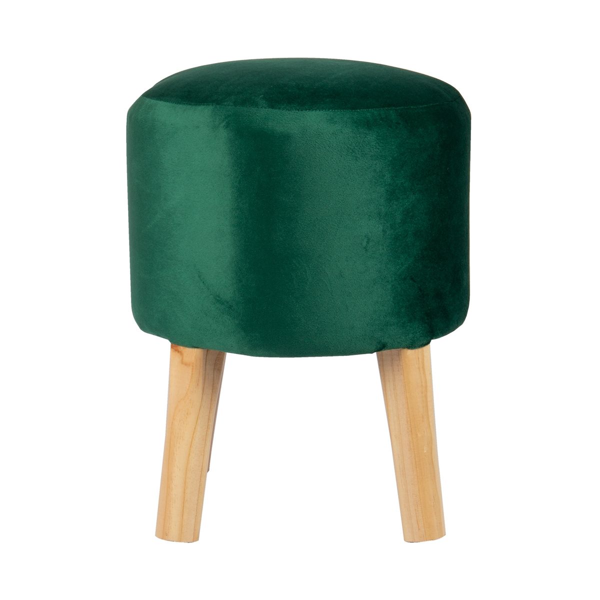 GENERICO - Pouf Bird Verde Botella Felpa 35x35x45 cm Máxima Design