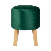 Pouf Bird Verde Botella Felpa 35x35x45 cm Máxima Design