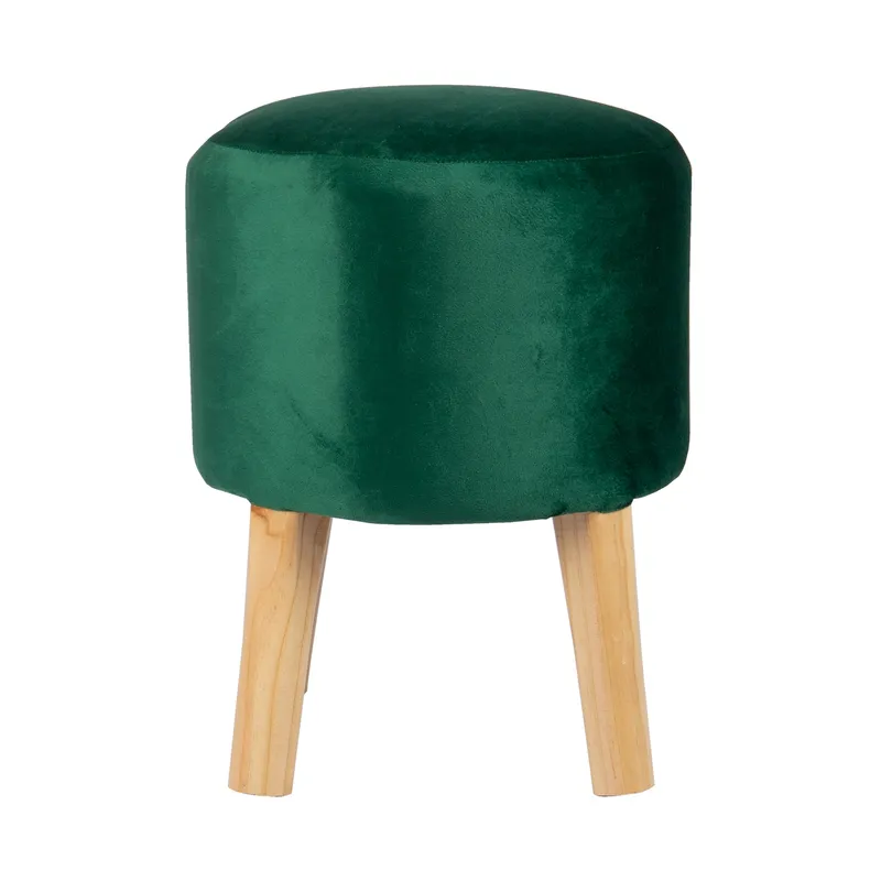 GENERICO - Pouf Bird Verde Botella Felpa 35x35x45 cm Máxima Design