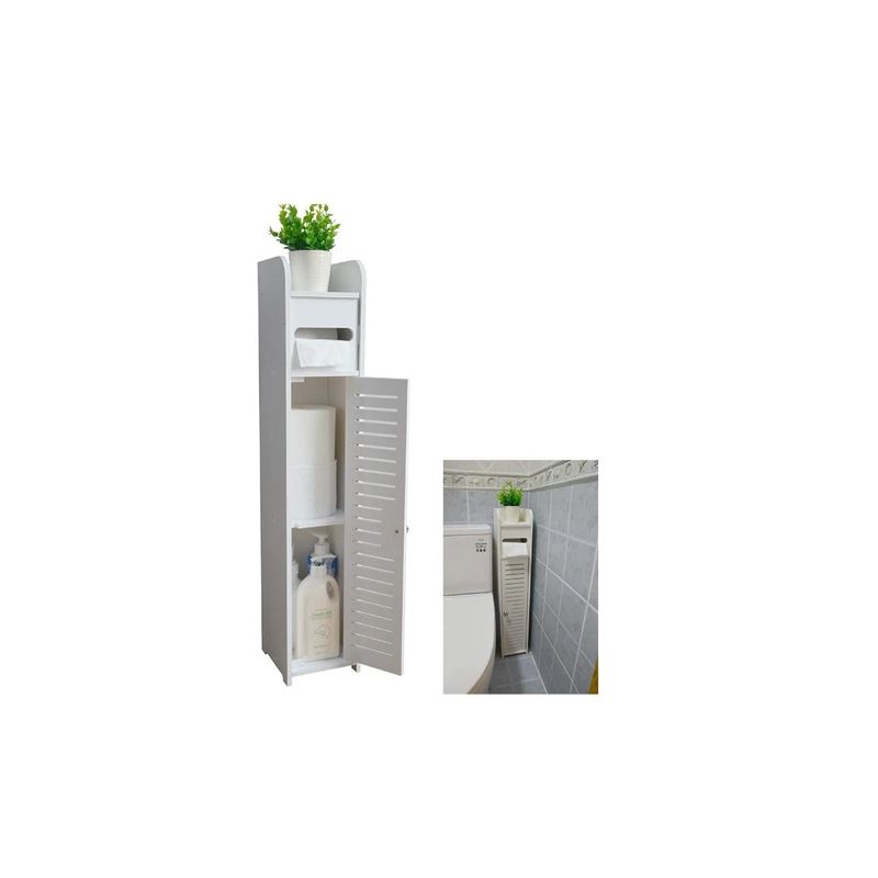GENERICO - Estante De Baño Organizador Blanco 80x15x15