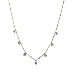 COGGIOLA - Collar Choker Elisa 7 Estrellas Plata Fina 925