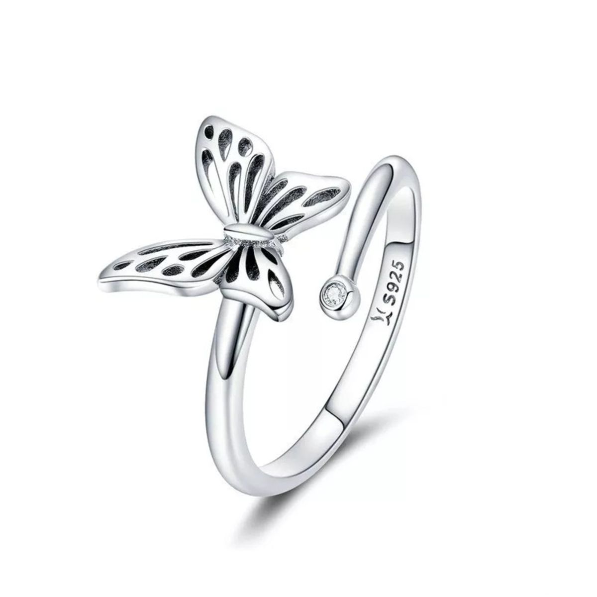 GENERICO - Anillo mariposa plata 925 ajustable