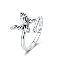 Anillo mariposa plata 925 ajustable