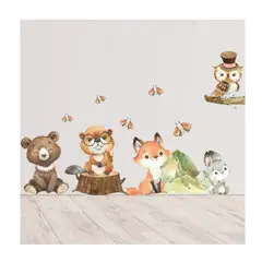 GENERICO - Adhesivos Vinilo Decorativo Infantil Amigos del Bosque