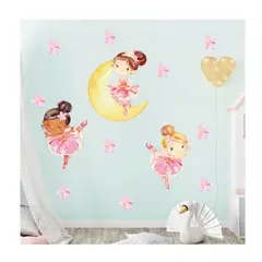 GENERICO - Adhesivos Vinilo Decorativo Infantil Bailarinas Estilo Acuarela