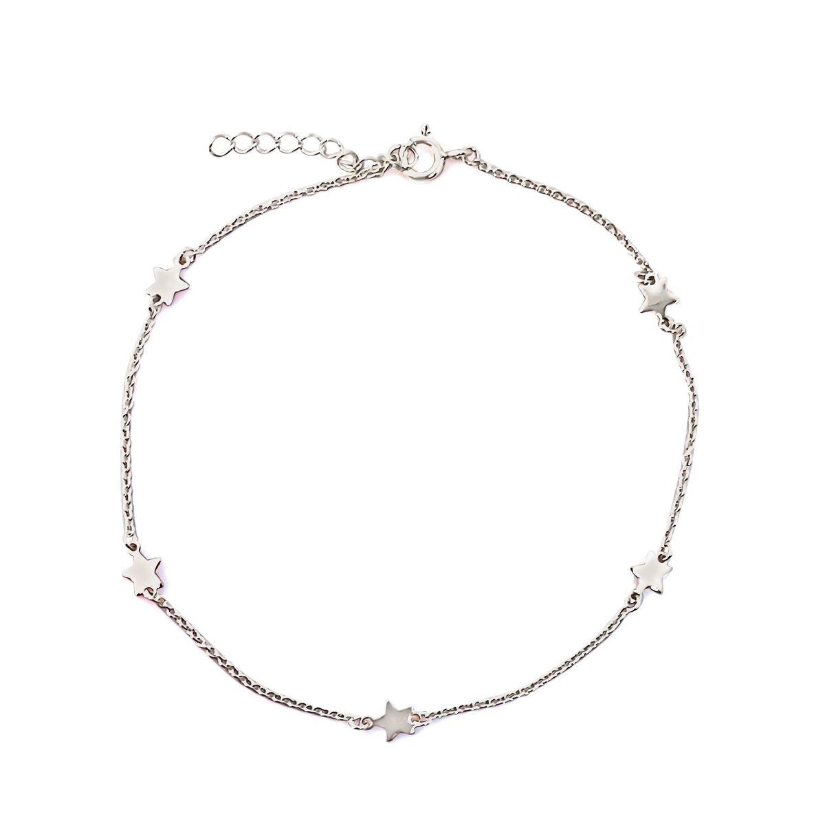 COGGIOLA - Tobillera 5 Estrellas Plata Fina 925