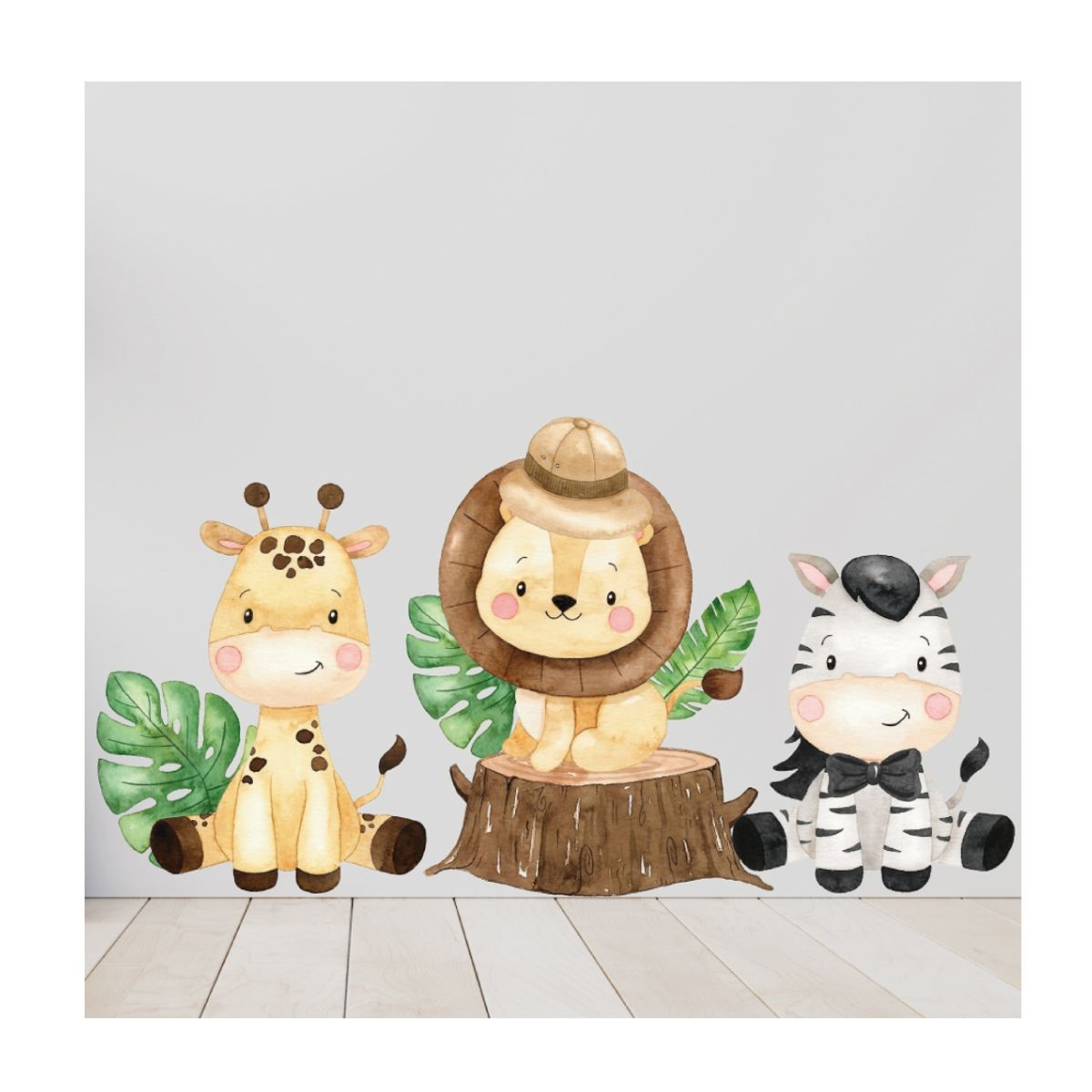 GENERICO - Adhesivos Vinilo Decorativo Infantil Amigos de Safari