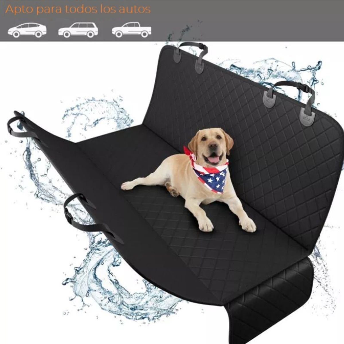 COLOR LAB - Funda Cubre Asiento de Auto Impermeable para perros