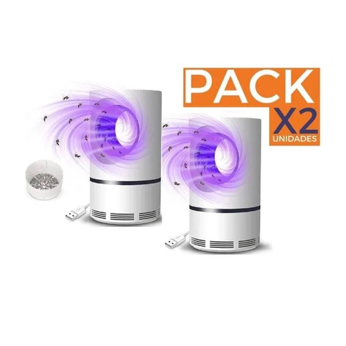 GENERICO - X2 Lampara Mata Insectos Mosquitos Mata Zancudos Electrico