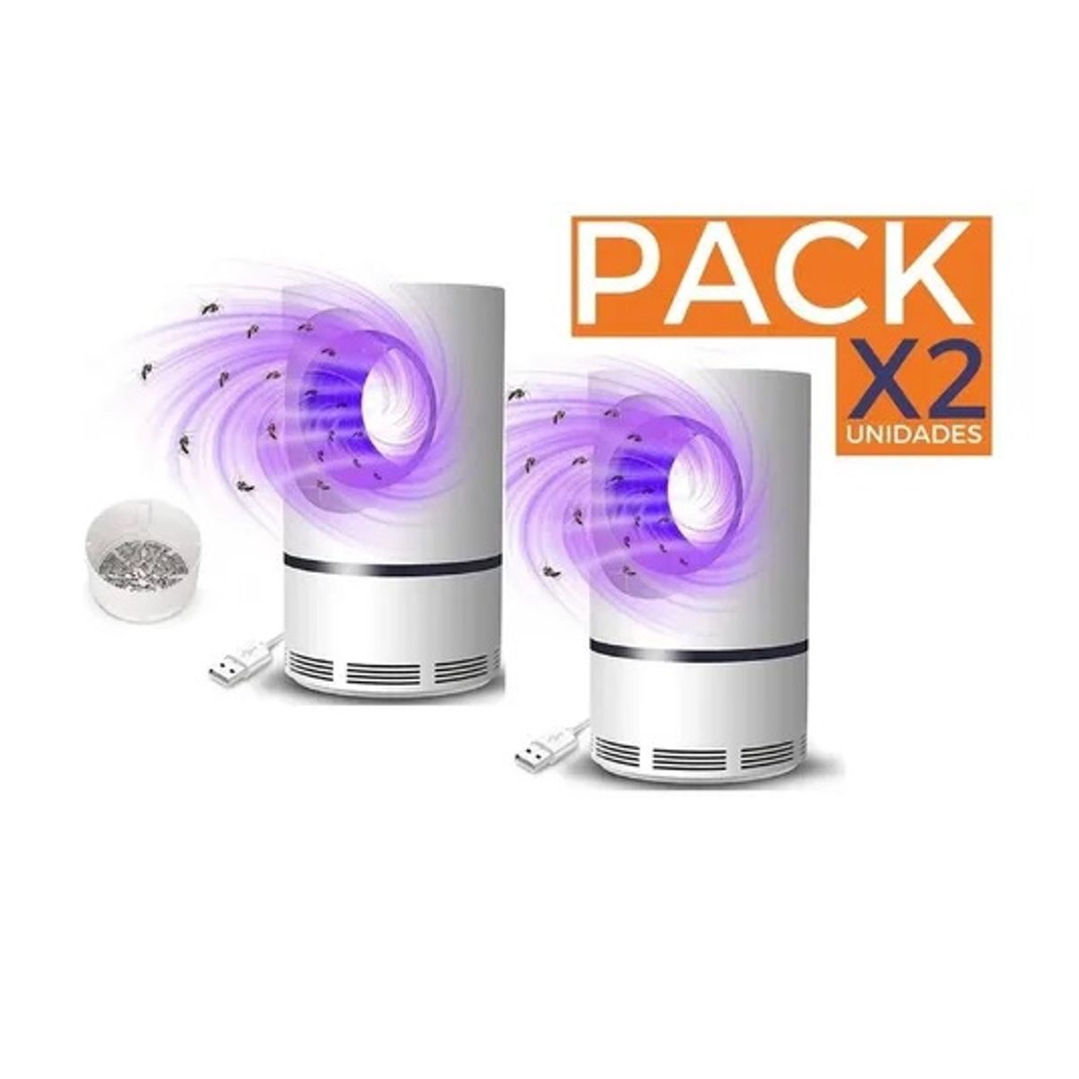 GENERICO - X2 Lampara Mata Insectos Mosquitos Mata Zancudos Electrico