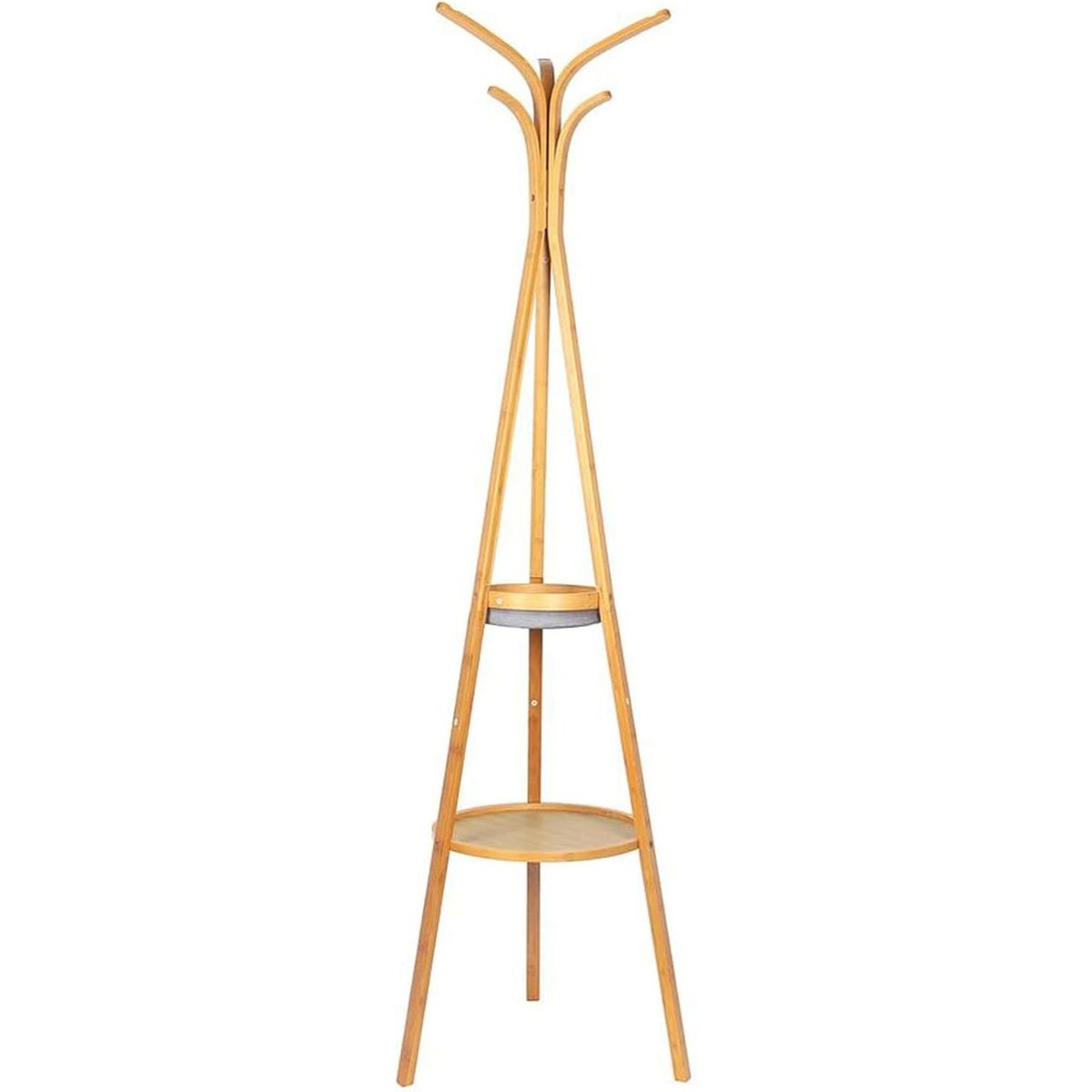 SOHOGAR - Perchero de bambú con bandejas