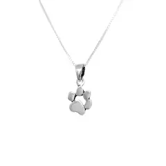 ANDREA COGGIOLA JOYAS - Collar Huella Perro Plata Fina 925