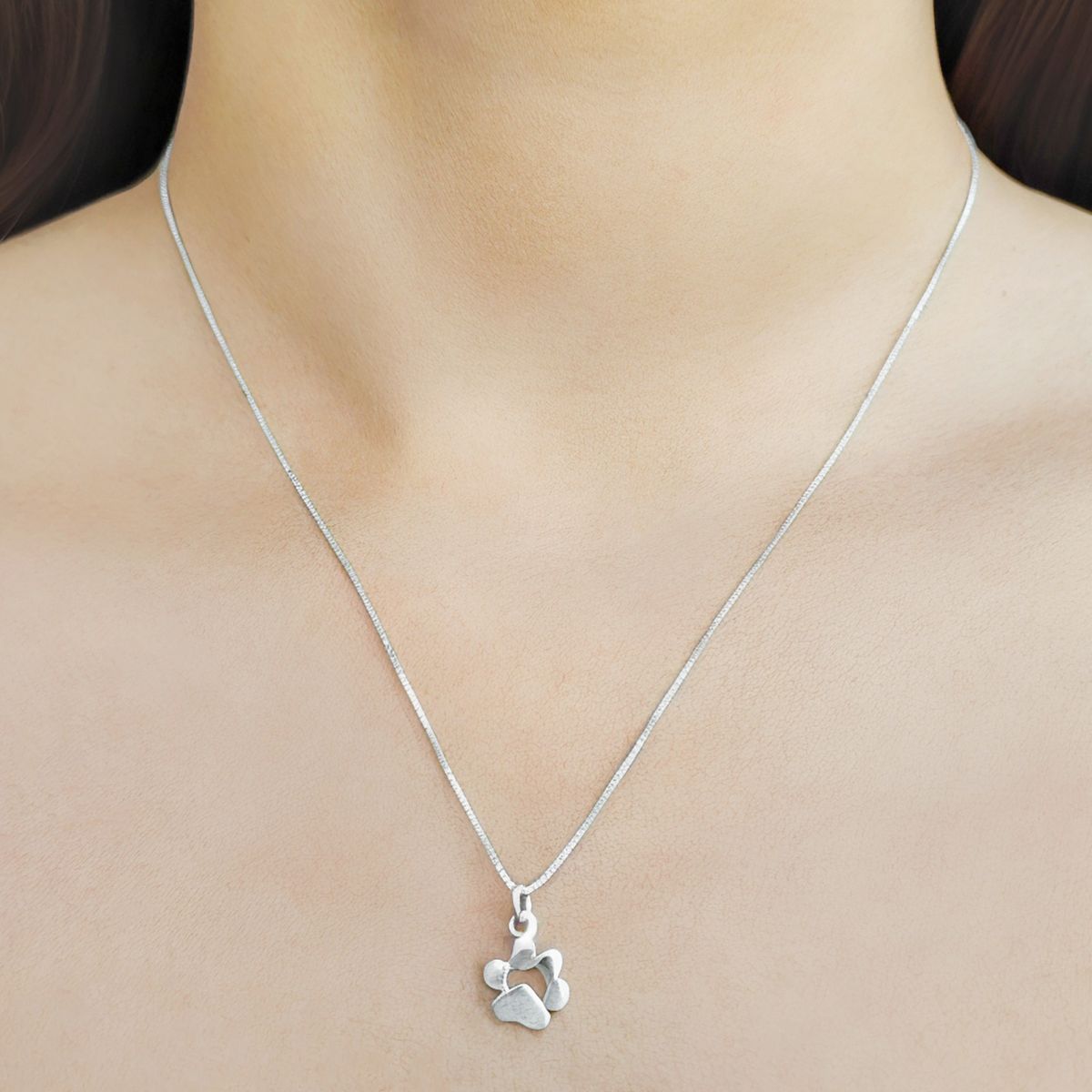 COGGIOLA - Collar Huella Perro Plata Fina 925