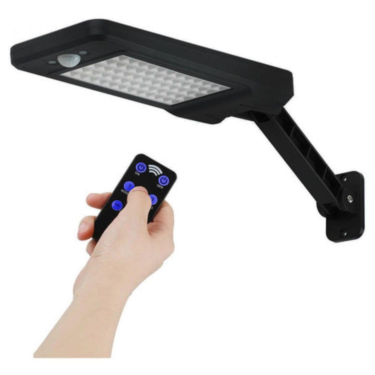 SOHOGAR - Foco led solar para exteriores con control remoto - negro