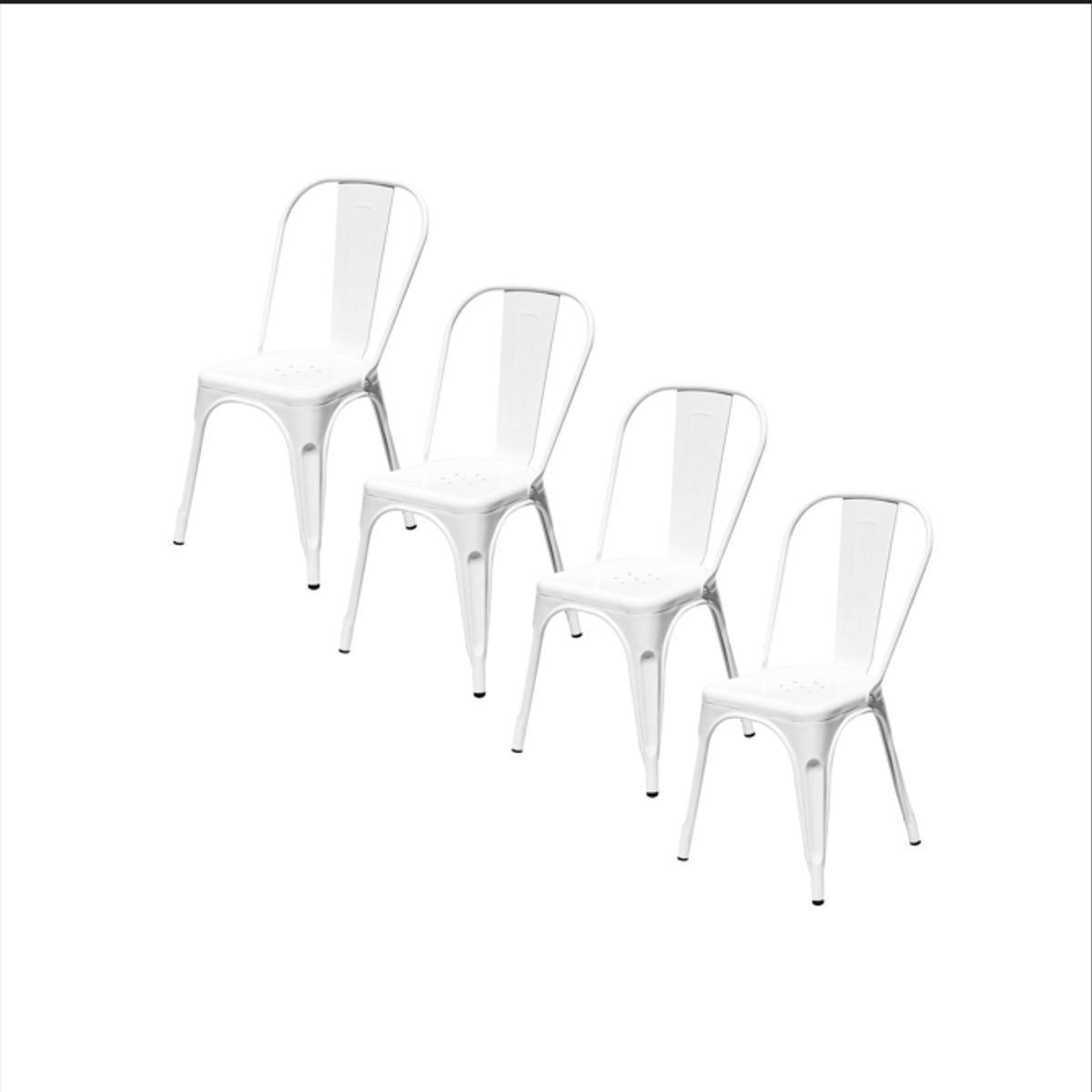 DECO EXPRESS - Set 4 Sillas Tolix Blanco