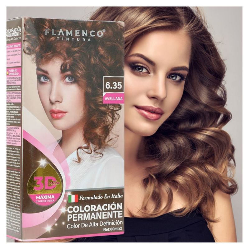 FLAMENCO - Tinturas De Cabello acabado brillante y duradero PERMANENTE.-