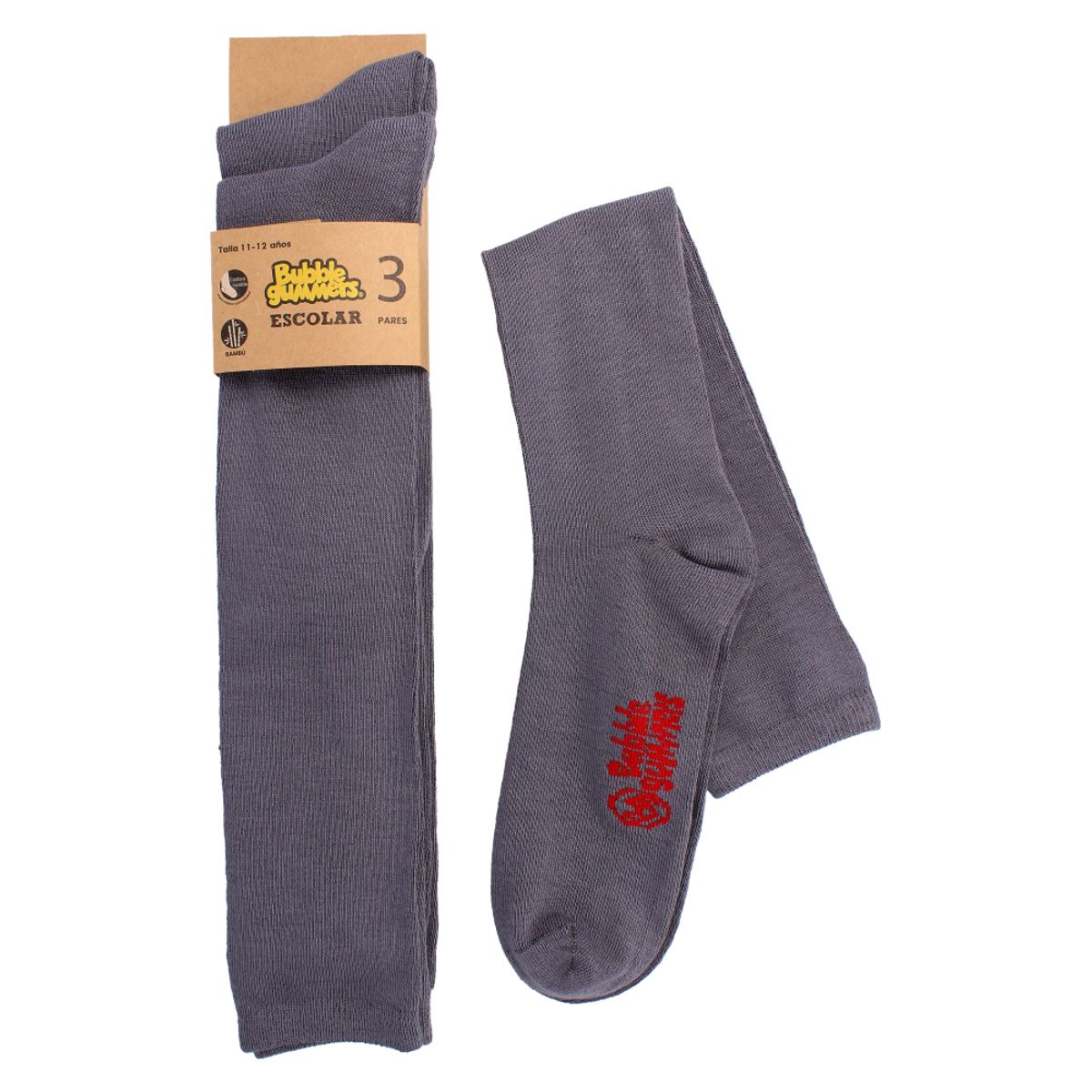 BUBBLE GUMMERS - CALCETIN ESCOLAR NIÑA BUBBLEGUMMERS ESCOLAR 2 GRIS