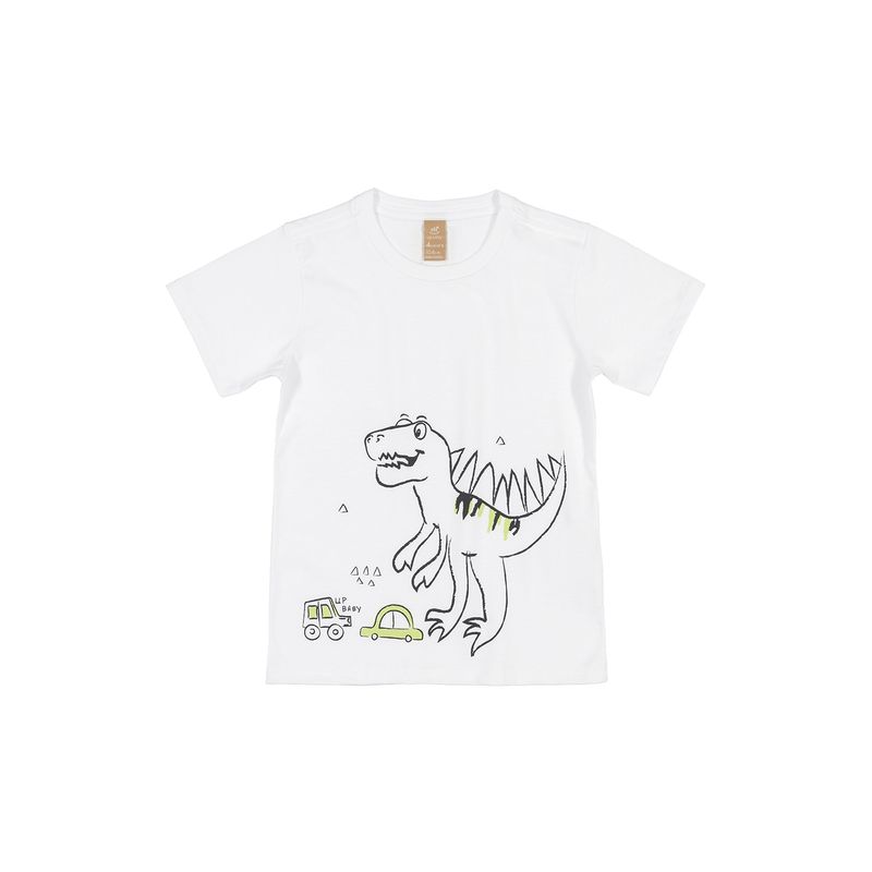UP BABY - Polera T-Rex Blanco Up Baby