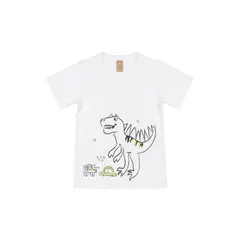 UP BABY - Polera T-Rex Blanco