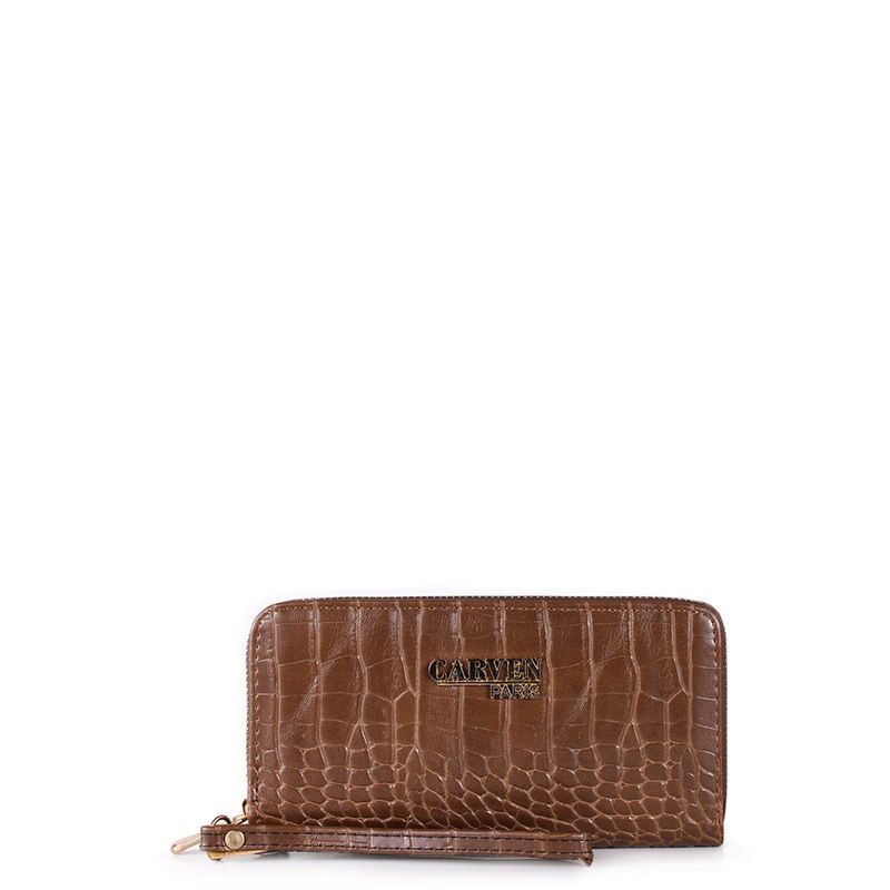 CARVEN - Billetera de mujer jade café Carven Paris