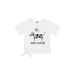 UP BABY - Polera Perrito con Amarra Blanco