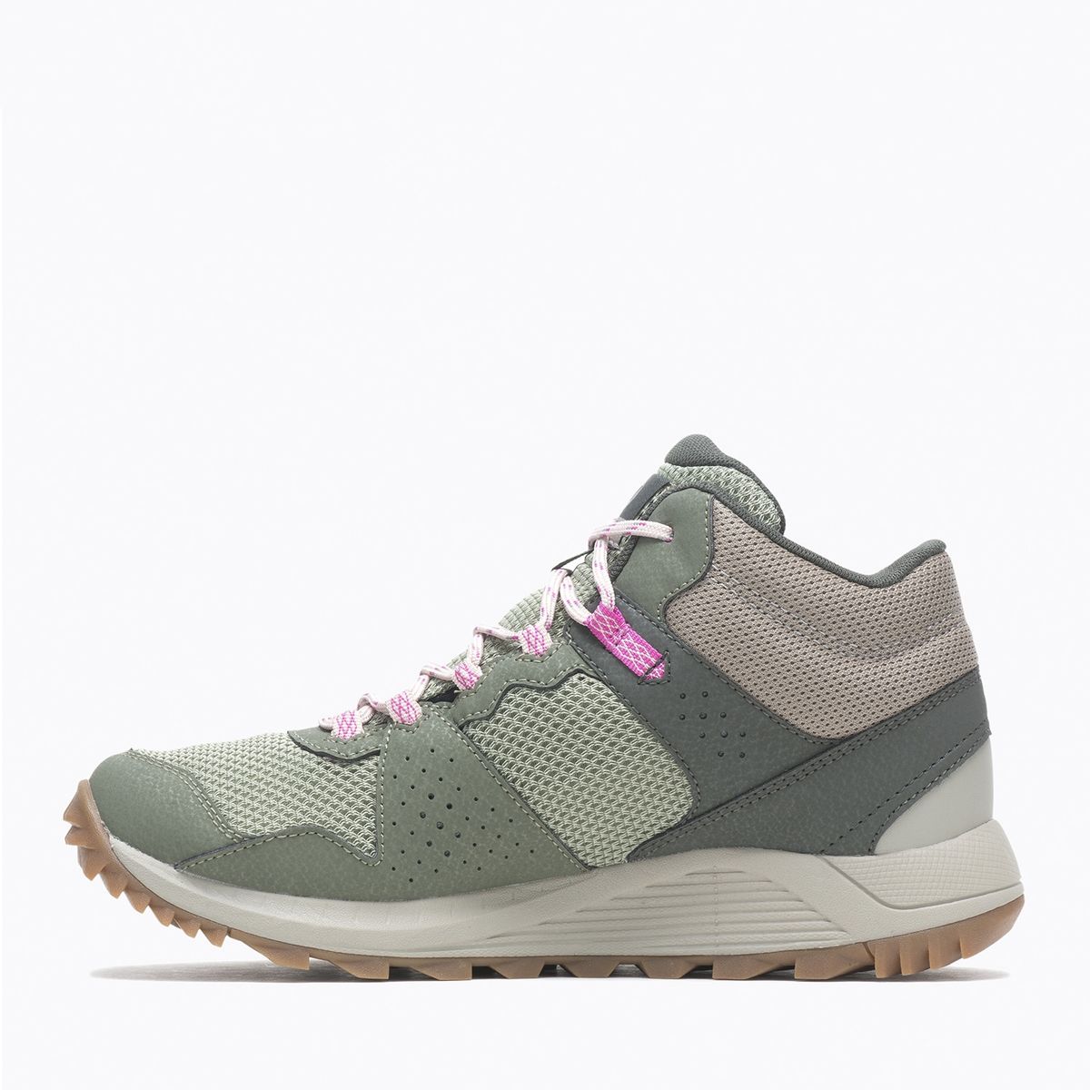 MERRELL - Botín Mujer Wildwood Mid Wp Verde Claro MERRELL