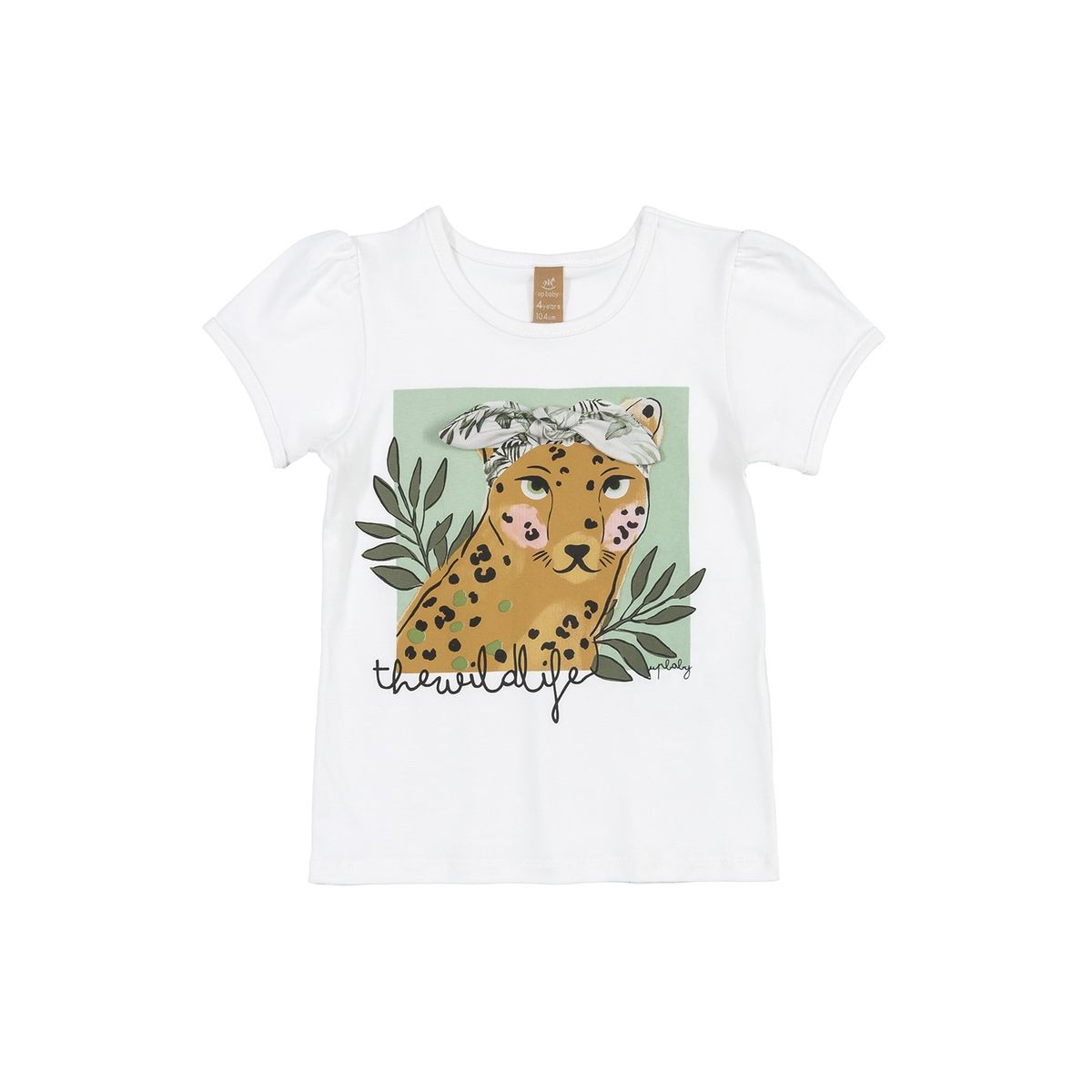 UP BABY - Polera Leopardo Blanco Up Baby